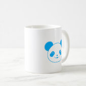 Blue Kawaii Panda Bear Koffiemok (Voorkant rechts)