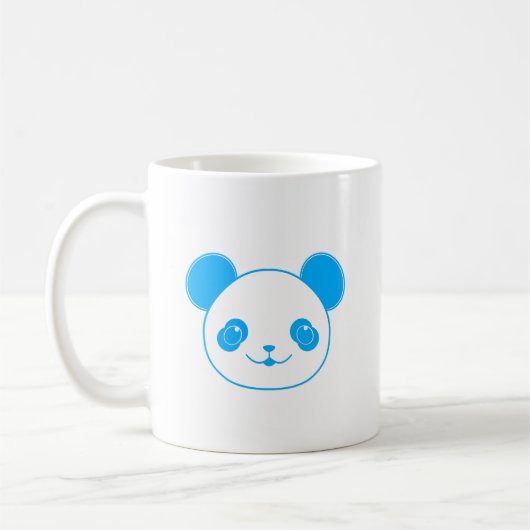Blue Kawaii Panda Bear Koffiemok (Links)