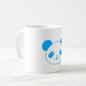 Blue Kawaii Panda Bear Koffiemok (Voorkant links)