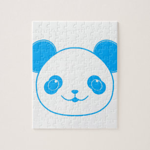 Blue Kawaii Panda Bear Legpuzzel