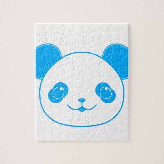 Blue Kawaii Panda Bear Legpuzzel (Verticaal)