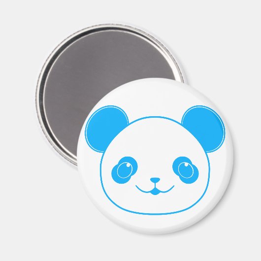Blue Kawaii Panda Bear Magneet (Voorkant / Achterkant)