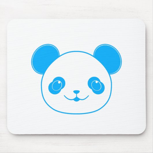 Blue Kawaii Panda Bear Muismat (Voorkant)