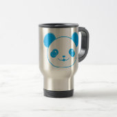 Blue Kawaii Panda Bear Reisbeker (Voorkant rechts)