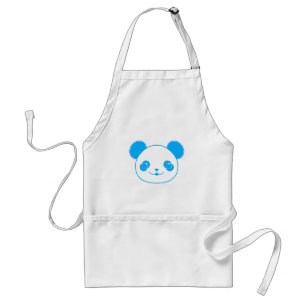 Blue Kawaii Panda Bear Standaard Schort