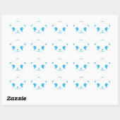Blue Kawaii Panda Bear Ster Sticker (Vel)
