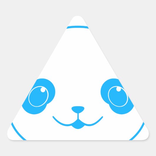 Blue Kawaii Panda Bear Sticker (Voorkant)