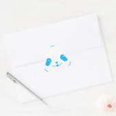 Blue Kawaii Panda Bear Sticker (Envelop)
