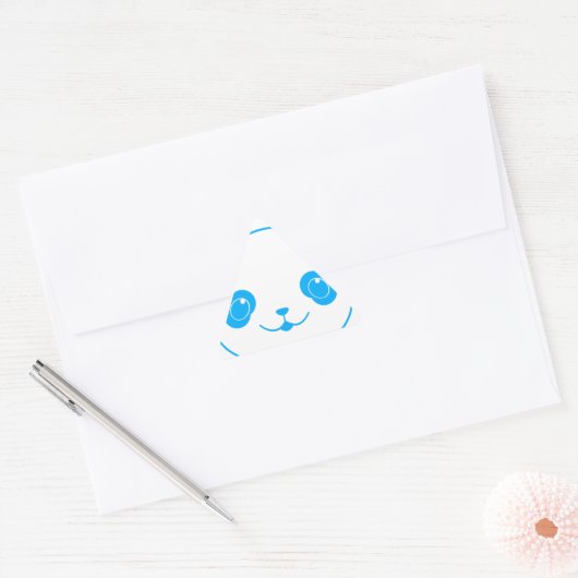 Blue Kawaii Panda Bear Sticker (Envelop)