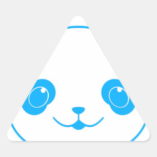 Blue Kawaii Panda Bear Sticker