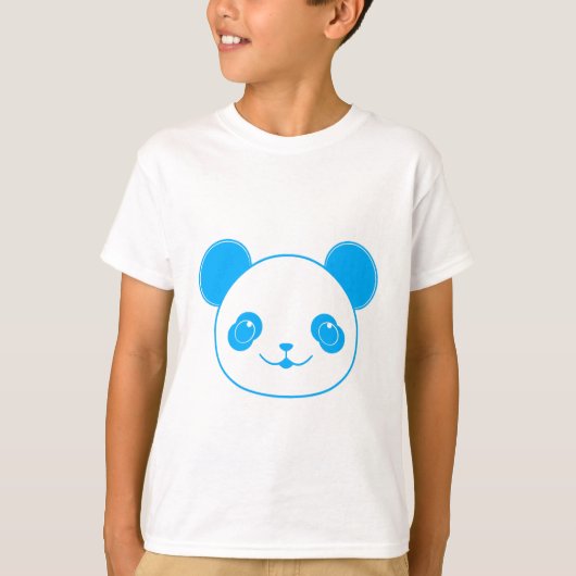Blue Kawaii Panda Bear T-shirt (Voorkant)