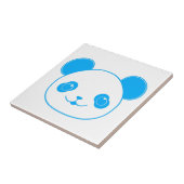 Blue Kawaii Panda Bear Tegeltje (Zijkant)