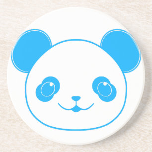 Blue Kawaii Panda Bear Zandsteen Onderzetter