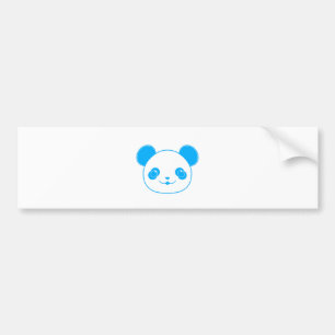 Blue Kawaii Panda Beer Bumpersticker