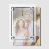 Blue Key Grieks orthodox Christening Boy Baptisme Vellum Uitnodigingen (Offset (Koppel))