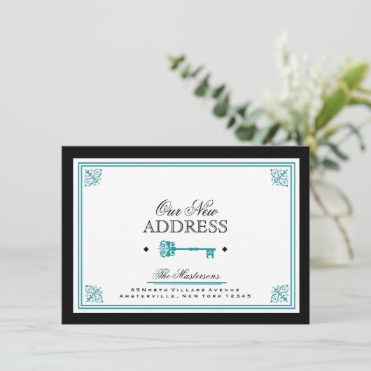 Blue Key Moving Announcement Aankondiging (Staand voorkant)