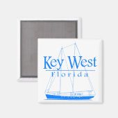 Blue Key West Sailing Magneet (Voorkant / Achterkant)