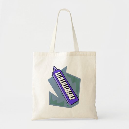 Blue Keytar portable 80s toetsenbordpiano-afbeeldi Tote Bag (Voorkant)