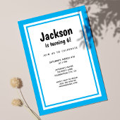 Blue Kids Verjaardagsfeestuitnodiging Kaart