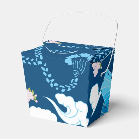 Blue Kimono Favor Box Bedankdoosjes (Voorkant Zijde)