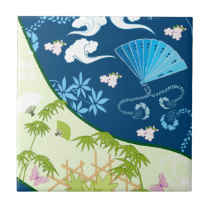 Blue Kimono Tegeltje