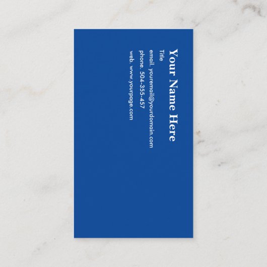 Blue Kimono Visitekaartje (Achterkant)