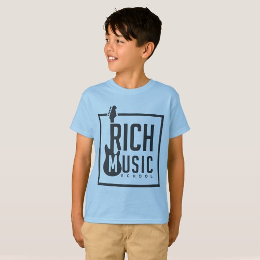 Blue Kinder T-Shirt Rich Music School (Voorkant volledig)