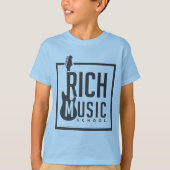 Blue Kinder T-Shirt Rich Music School (Voorkant)