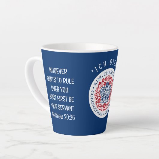 Blue KING CHARLES III Coronation Latte Mok (Linkerhoek)