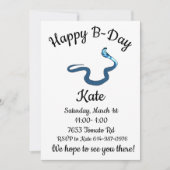 Blue King Cobra Happy B-day Kaart (Voorkant)