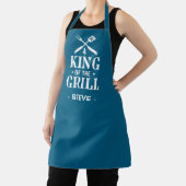 Blue King of The Grill Personalized BBQ Schort (Insitu)