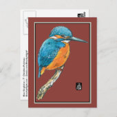 Blue Kingfisher Bird Briefkaart (Voorkant / Achterkant)