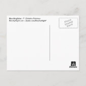 Blue Kingfisher Bird Briefkaart (Achterkant)