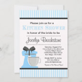 Blue Kitchen Bridal doucheuitnodiging voor bruilof Kaart (Voorkant)