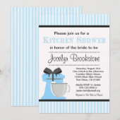 Blue Kitchen Bridal doucheuitnodiging voor bruilof Kaart (Voorkant / Achterkant)