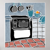 Blue Kitchen Poster (Voorkant)
