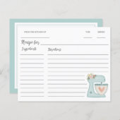 Blue Kitchen stand Mixer Recipe (Voorkant / Achterkant)