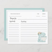 Blue Kitchen stand Mixer Recipe (Voorkant / Achterkant)