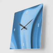 Blue Kitchen Swirls Wall klok met vier cijfers (Hoek)