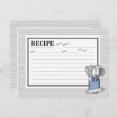 Blue Kitchen Utensil Caddy Rolling Pin Recept Kaar Briefkaart (Voorkant / Achterkant)