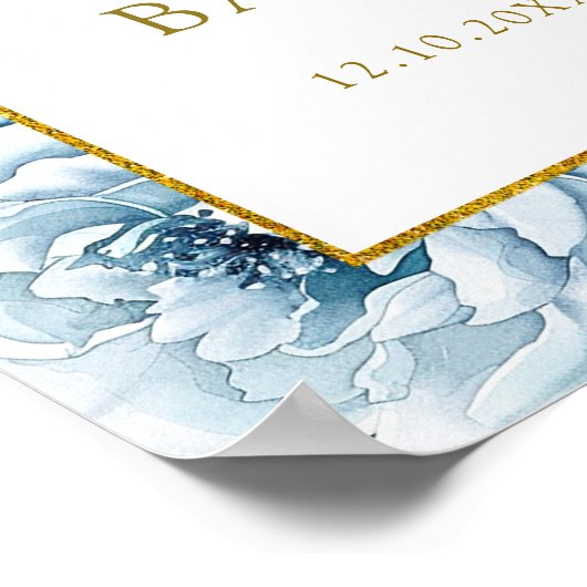 Blue Kitchen Vrijgezellenfeest Welkomstbord Poster (Hoek)