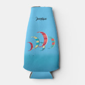 Blue Kite Surfing Flesjeskoeler (Voorkant)