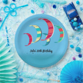 Blue Kite Surfing Thmed Papieren Bordje (Feest)