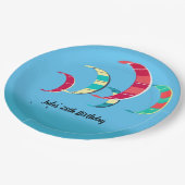 Blue Kite Surfing Thmed Papieren Bordje (Gekanteld)