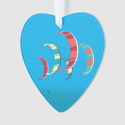 Blue Kiteboarding Ornament (voorkant)