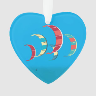 Blue Kiteboarding Ornament