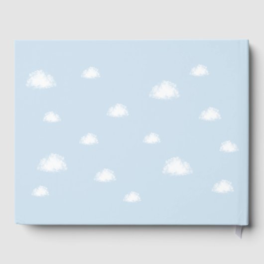 Blue Kites Baby shower Wensen voor Baby Gastenboek (Achterkant)