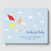 Blue Kites Baby shower Wensen voor Baby Gastenboek (Voorkant)