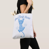 Blue Kitten Custom Sjabloon Tote Bag (Dichtbij)