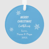 Blue Kitten Wreath Kinderen Ornament (achterkant)